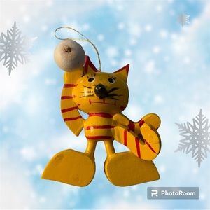 Vintage Tabby Cat, Papier-mâché Ornament